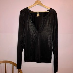 Free people navy midnight sparkle top